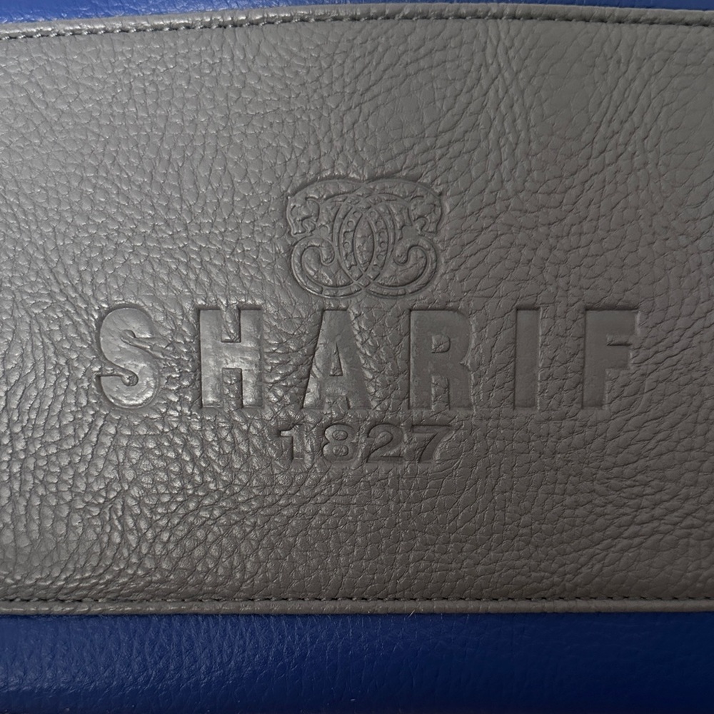 Sharif 1827  Blue Leather Embroidered Shoulder Bag with tassle - Picture 6 of 9